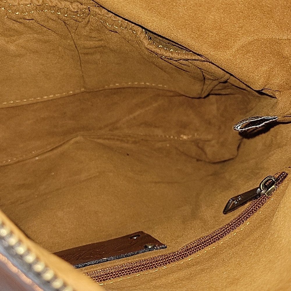 Patricia Nash Brown Leather Wristlet Clutch Handbag - Picture 9 of 12